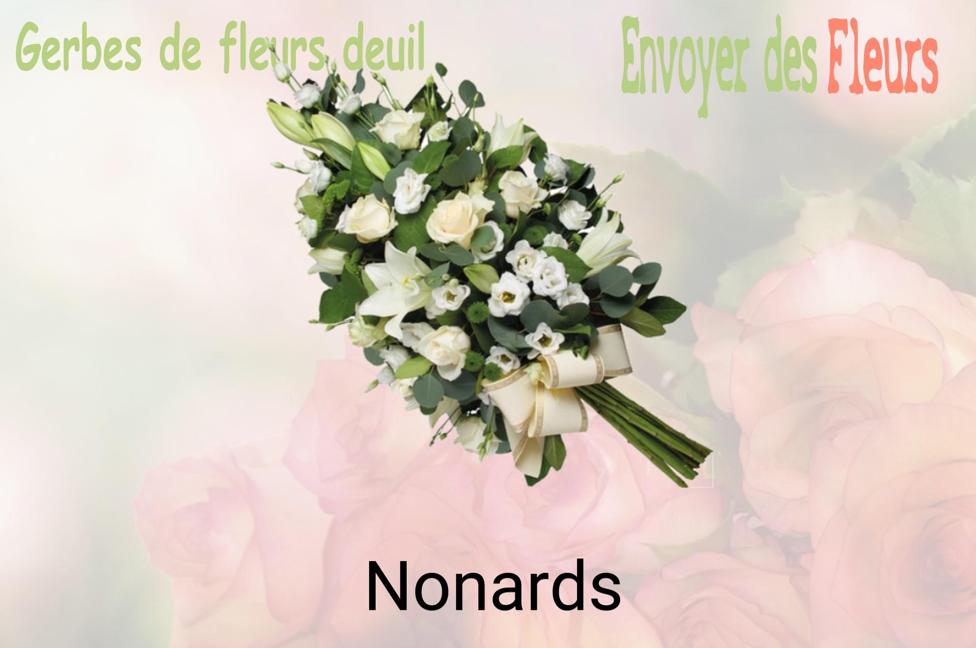 Gerbe de fleurs de deuil livrée à Nonards